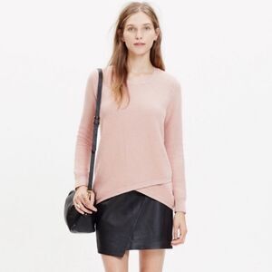 Madewell Pink Overlap Sweater (XS)